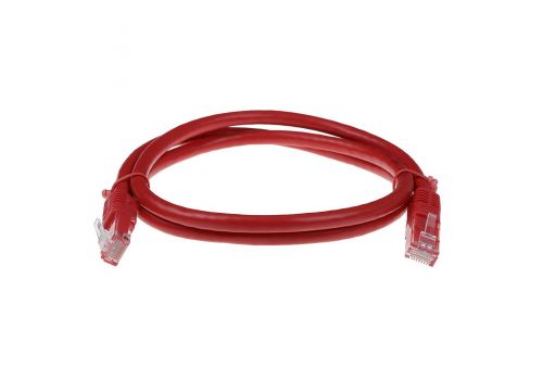 Red 3 meter U/UTP CAT6 patch cable with RJ45 connectors, image _ab__is.image_number.default
