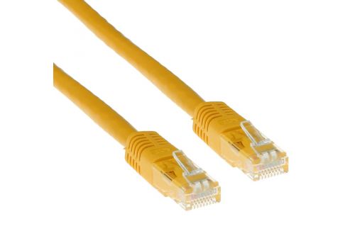 ACT Network patch cable cat.6, U/UTP 0.25 m, yellow, bulk, image 