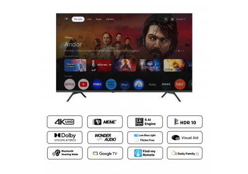METZ TV 55" UHD LED SMART TV, 4K, Google TV, Frameless, 2x10W, image _ab__is.image_number.default