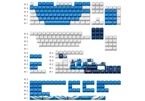 Keycaps Dark Project - GeekBo for ANSI & ISO Layout, PBT, image 