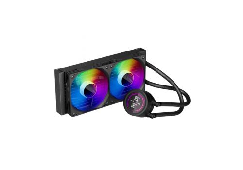 1stPlayer Water Cooling 240mm - Thunderstorm TS4 240 Black - Digital Display, aRGB, image _ab__is.image_number.default