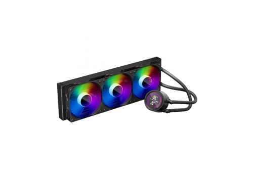 1stPlayer Water Cooling 360mm - Thunderstorm TS4 360 Black - Digital Display, aRGB, image 