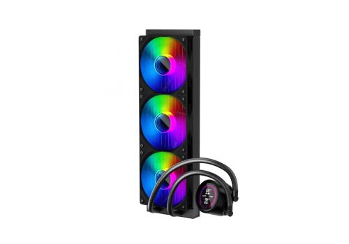 1stPlayer Water Cooling 360mm - Thunderstorm TS4 360 Black - Digital Display, aRGB, image , 5 image