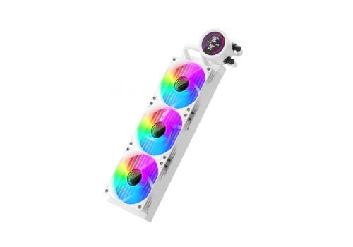 1stPlayer Water Cooling 360mm - Thunderstorm TS4 360 White - Digital Display, aRGB, image , 2 image