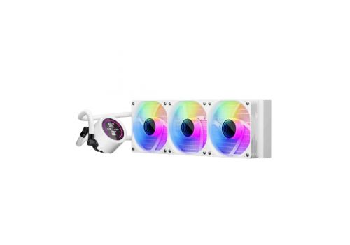 1stPlayer Water Cooling 360mm - Thunderstorm TS4 360 White - Digital Display, aRGB, image , 4 image