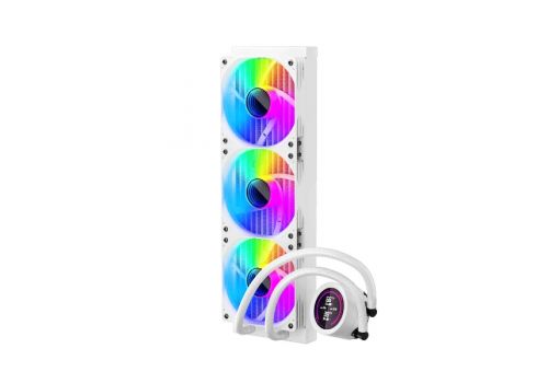1stPlayer Water Cooling 360mm - Thunderstorm TS4 360 White - Digital Display, aRGB, image , 5 image