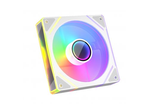 1stPlayer Fan 120mm FC7R-WH - Infinity Mirror ARGB, REVERSE - White, image _ab__is.image_number.default