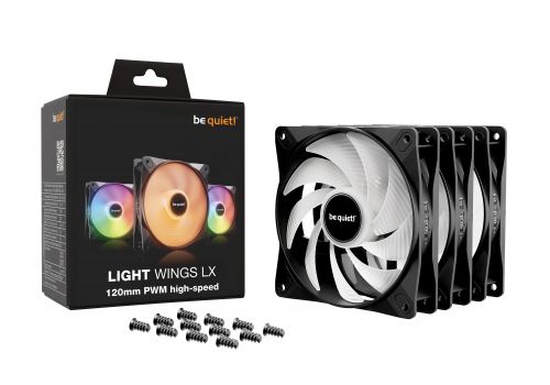 be quiet! Fan Pack 3-in-1 3 x 120mm - LIGHT WINGS LX 120mm PWM high-speed Triple-Pack, image _ab__is.image_number.default