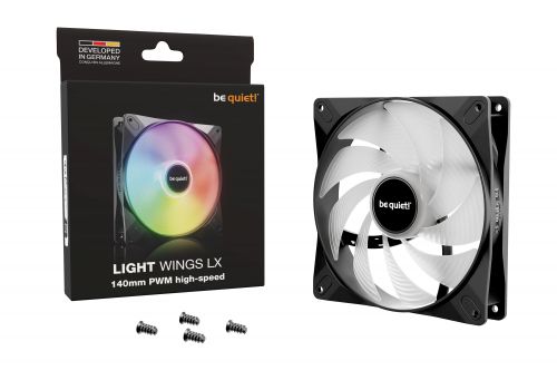 be quiet! Fan 140mm - LIGHT WINGS LX 140mm PWM high-speed, image , 5 image