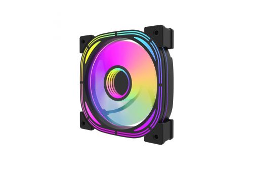 Darkflash Fan 120mm Infinity 24R Pro - Infinity Mirror, ARGB, Reverse - Black, image _ab__is.image_number.default
