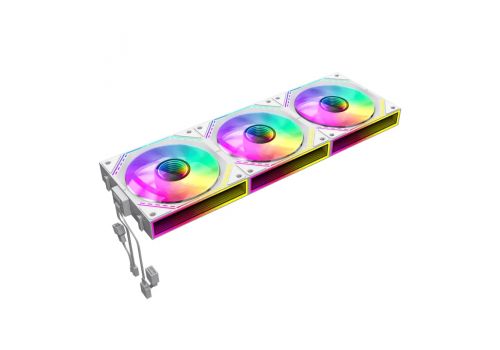 Gamemax Fan Pack 3-in-1 3x120mm - FN12A-S3I White, Daisy-Chain, Addressable RGB, image 