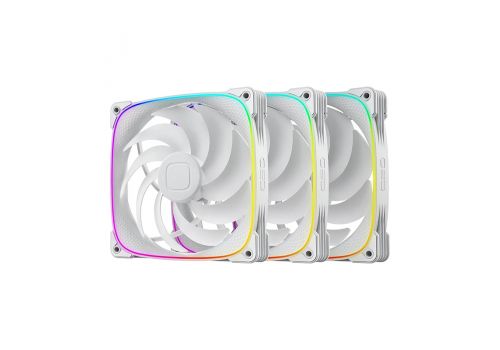 Geometric Future Fan Pack 3-in-1 140 mm - Squama 2503W-14 White, image 