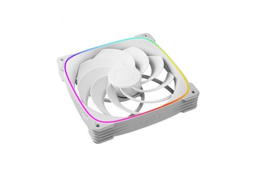 Geometric Future Fan Pack 3-in-1 140 mm, Reversed - Squama 2503RW-14 White, image , 2 image