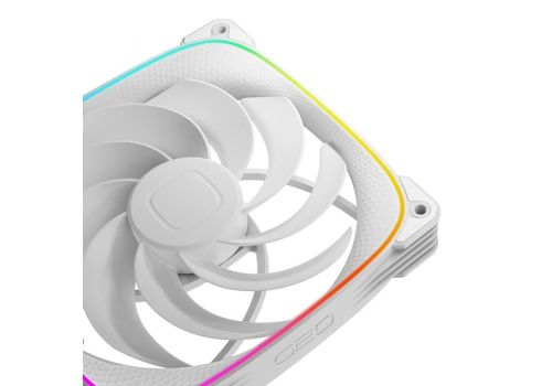 Geometric Future Fan Pack 3-in-1 140 mm, Reversed - Squama 2503RW-14 White, image , 3 image