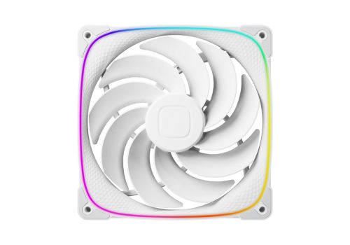 Geometric Future Fan Pack 3-in-1 140 mm, Reversed - Squama 2503RW-14 White, image , 4 image