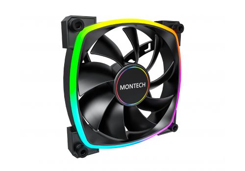 Montech AX140 PWM, Fan 140mm, ARGB, Black, image 