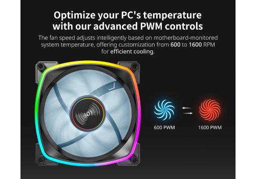 Montech AX140 PWM, Fan 140mm, ARGB, Black, image _ab__is.image_number.default