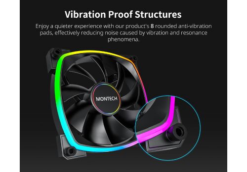 Montech AX140 PWM, Fan 140mm, ARGB, Black, image _ab__is.image_number.default