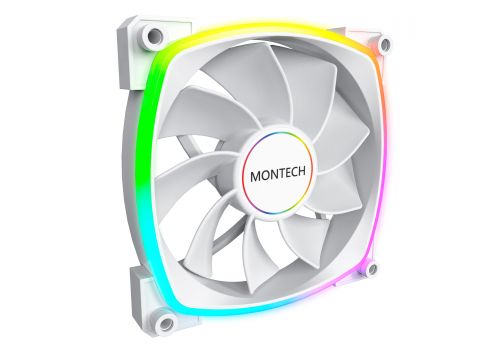 Montech RX140 PWM, REVERSE Fan, 140mm, ARGB, White, image 