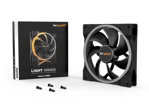 be quiet! LIGHT WINGS 140mm PWM, 4-pin, Fan speed: 1500RPM, ARGB, 23.3 db(A), 3 years warranty, image _ab__is.image_number.default