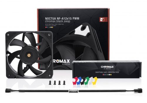 Noctua Fan 120x120x15mm NF-A12x15 PWM chromax.black.swap, image , 4 image