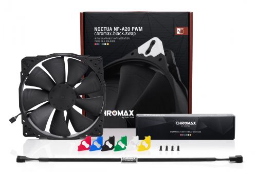 Noctua Fan 200x200x30mm NF-A20 PWM chromax.black.swap, image , 4 image