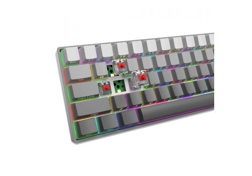 White Shark Gaming Mechanical Keyboard NUNCHAKU - Red Switches (English US), Grey, image , 5 image