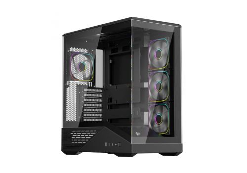 1stPlayer Case ATX - GM7 Black - 4 x 120 mm A-RGB fans included, USB-C, image 