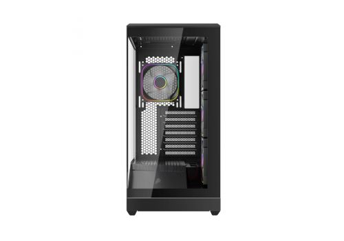 1stPlayer Case ATX - GM7 Black - 4 x 120 mm A-RGB fans included, USB-C, image _ab__is.image_number.default