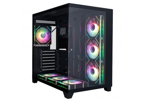 1stPlayer Case ATX - MEGAVIEW MV8 Black - 7 x 120 mm A-RGB fans included, image 