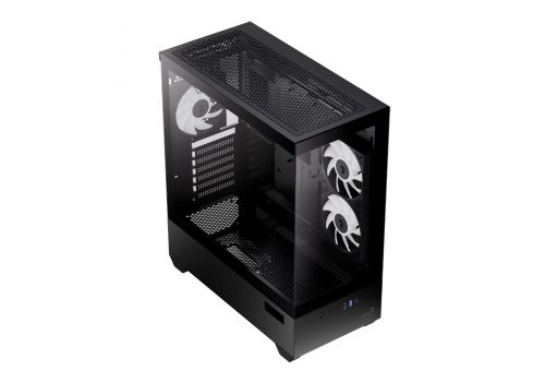 AeroCool Case ATX - P500D Digi-G-BK-v1 - Digital Display, USB-C, 3 x 120 mm A-RGB, image , 3 image
