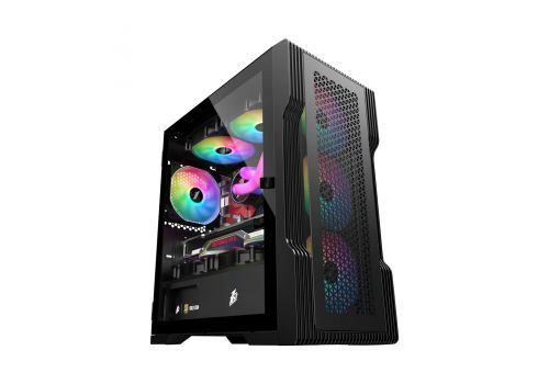 1stPlayer Case mATX - TRILOBITE T3 Mesh Black, image 