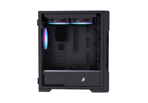 1stPlayer Case mATX - TRILOBITE T3 Mesh Black, image _ab__is.image_number.default