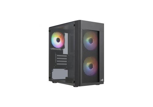 AeroCool Case mATX - Hexform-G-BK-v2 - 3 fans included, image 