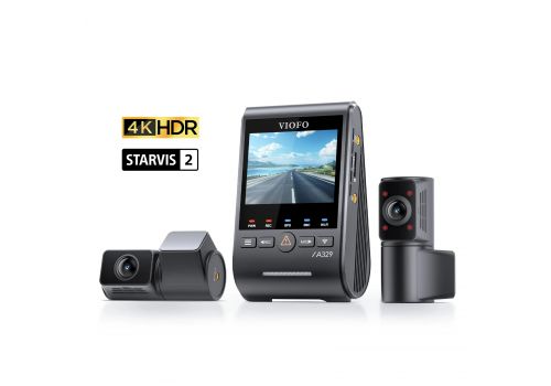 VIOFO Dash Cam A329S 3 Channel - 4K, HDR, Triple Sony STARVIS 2, GPS, Bluetooth, FOV Fisheye Cabin, image 