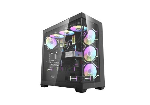 Darkflash Case ATX - DS900 Black - 7 x 120 mm A-RGB fans included, USB-C, image 