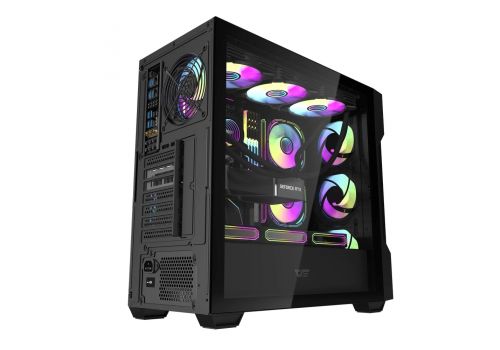 Darkflash Case ATX - DS900 Mesh Black - 4 x 120 mm A-RGB fans included, image , 3 image