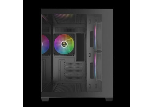 Gamdias Case mATX - AURA GC10M v2 - 3 x 120 mm A-RGB, USB-C, Tempered Glass, image _ab__is.image_number.default