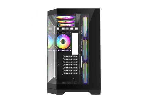 Gamemax Case ATX - HYPE-A Black - 4 x 120 mm Addressable RGB fans, image , 3 image