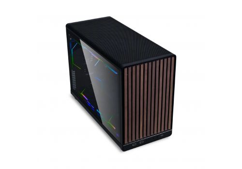 Lian Li Case mATX - DAN Cases A3 Wood - Black, image , 2 image