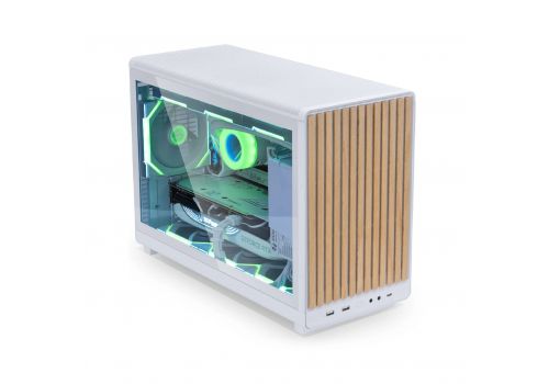 Lian Li Case mATX - DAN Cases A3 Wood - White, image , 2 image