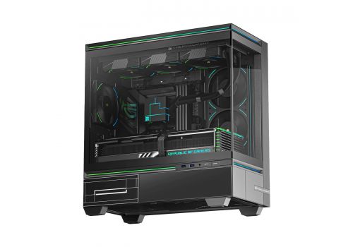Thermalright Case mATX - TL-M10 Black - 4 x 120 mm ARGB included, USB-C, image 