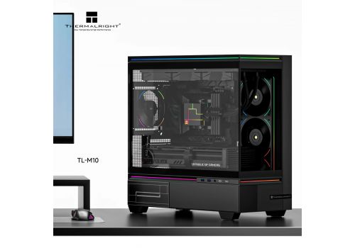 Thermalright Case mATX - TL-M10 Black - 4 x 120 mm ARGB included, USB-C, image , 2 image