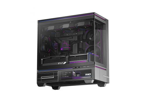 Thermalright Case mATX - TL-M10 Vision Black - No fans, 9.16 inch LCD Display, USB-C, image 