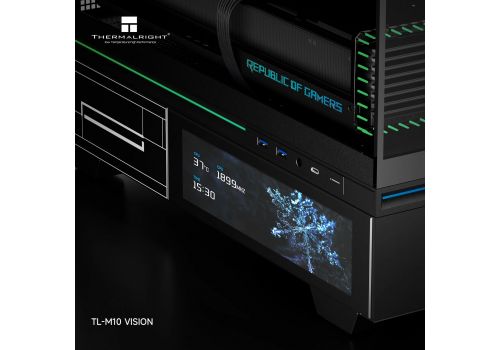 Thermalright Case mATX - TL-M10 Vision Black - 4 x 120 mm ARGB included, 9.16 inch LCD Display, USB-C, image _ab__is.image_number.default
