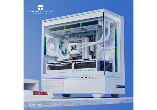 Thermalright Case mATX - TL-M10 White - 4 x 120 mm ARGB included, USB-C, image _ab__is.image_number.default