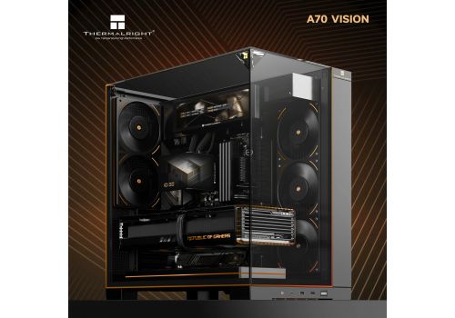 Thermalright Case ATX - TR-A70 Vision Black - 9.16 inch LCD Display, USB-C, image , 3 image