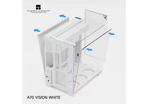 Thermalright Case ATX - TR-A70 Vision White - 9.16 inch LCD Display, USB-C, image , 5 image