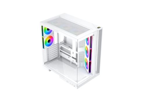 Xigmatek Case ATX - Aqua 7 Arctic - 8 ARGB Fans, USB-C, image _ab__is.image_number.default