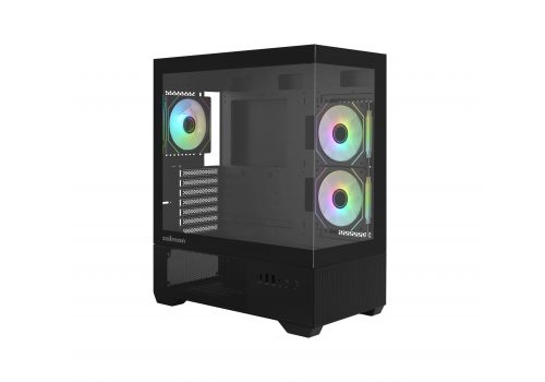 Zalman Case ATX - Chronix BLACK - 3 x 120 mm A-RGB, USB-C, Tempered Glass, image 